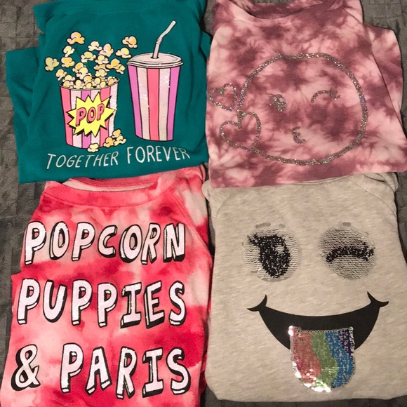 Justice Other - 💕Lot of 4 Justice Soft sweat shirts Sz 10 EUC